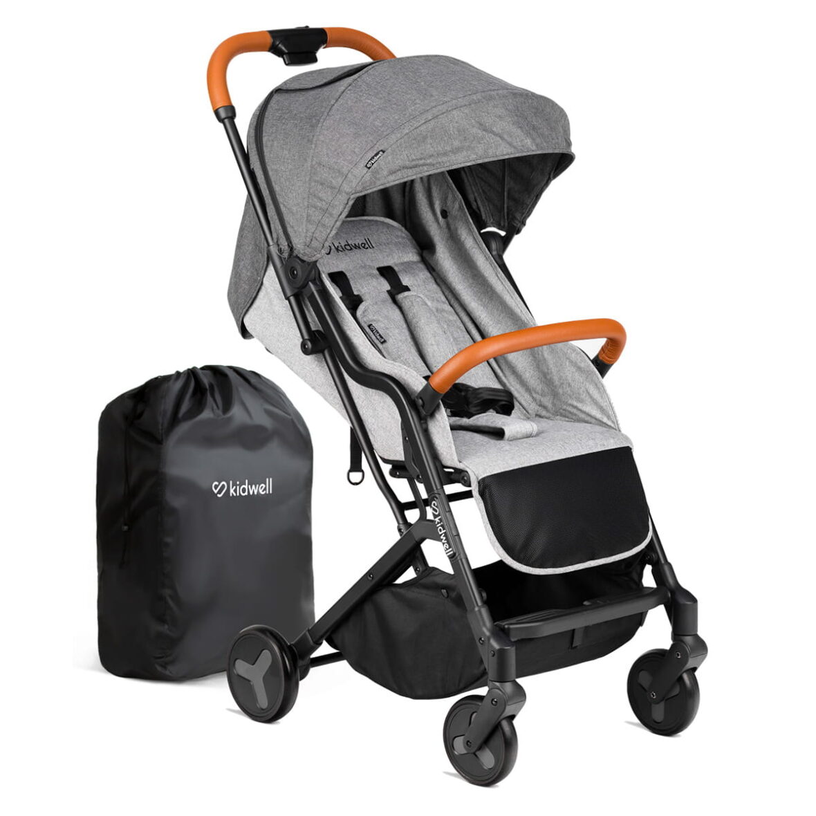 Прогулянкова коляска Kidwell Mavero Black/ Brown - Фото 1