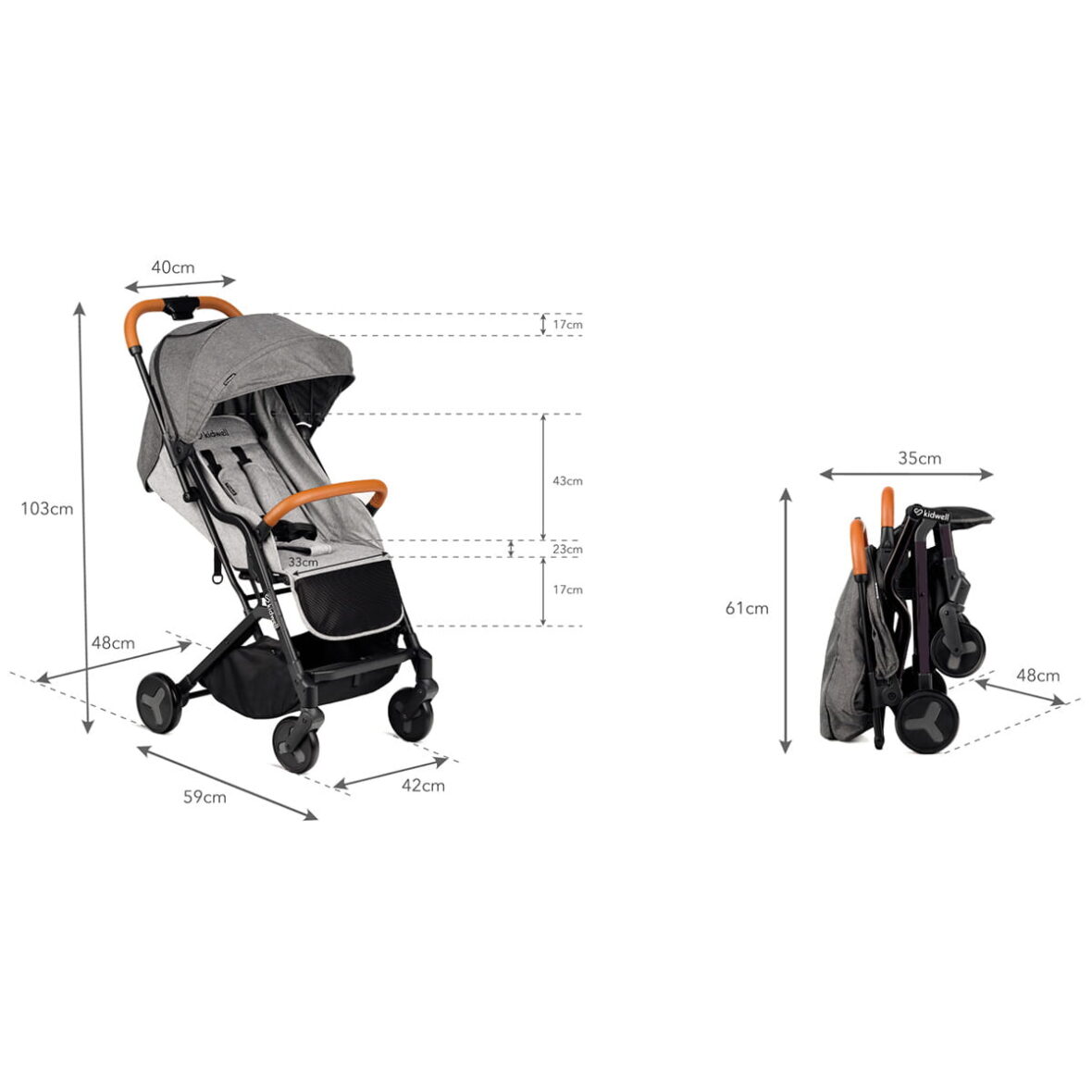 Прогулянкова коляска Kidwell Mavero Black/ Brown - Фото 7