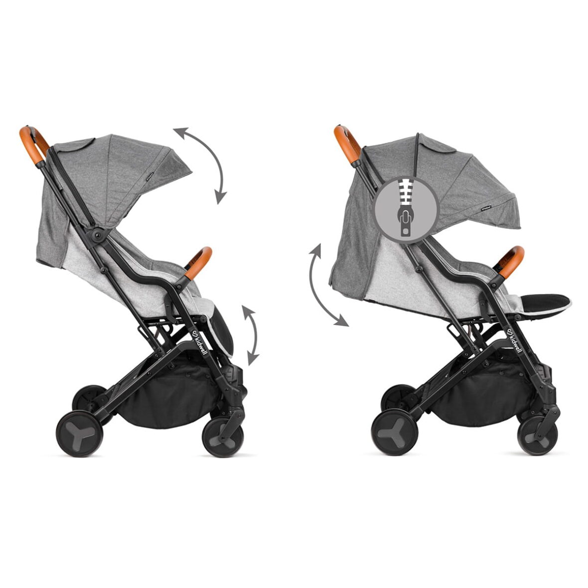 Прогулянкова коляска Kidwell Mavero Black/ Brown - Фото 2