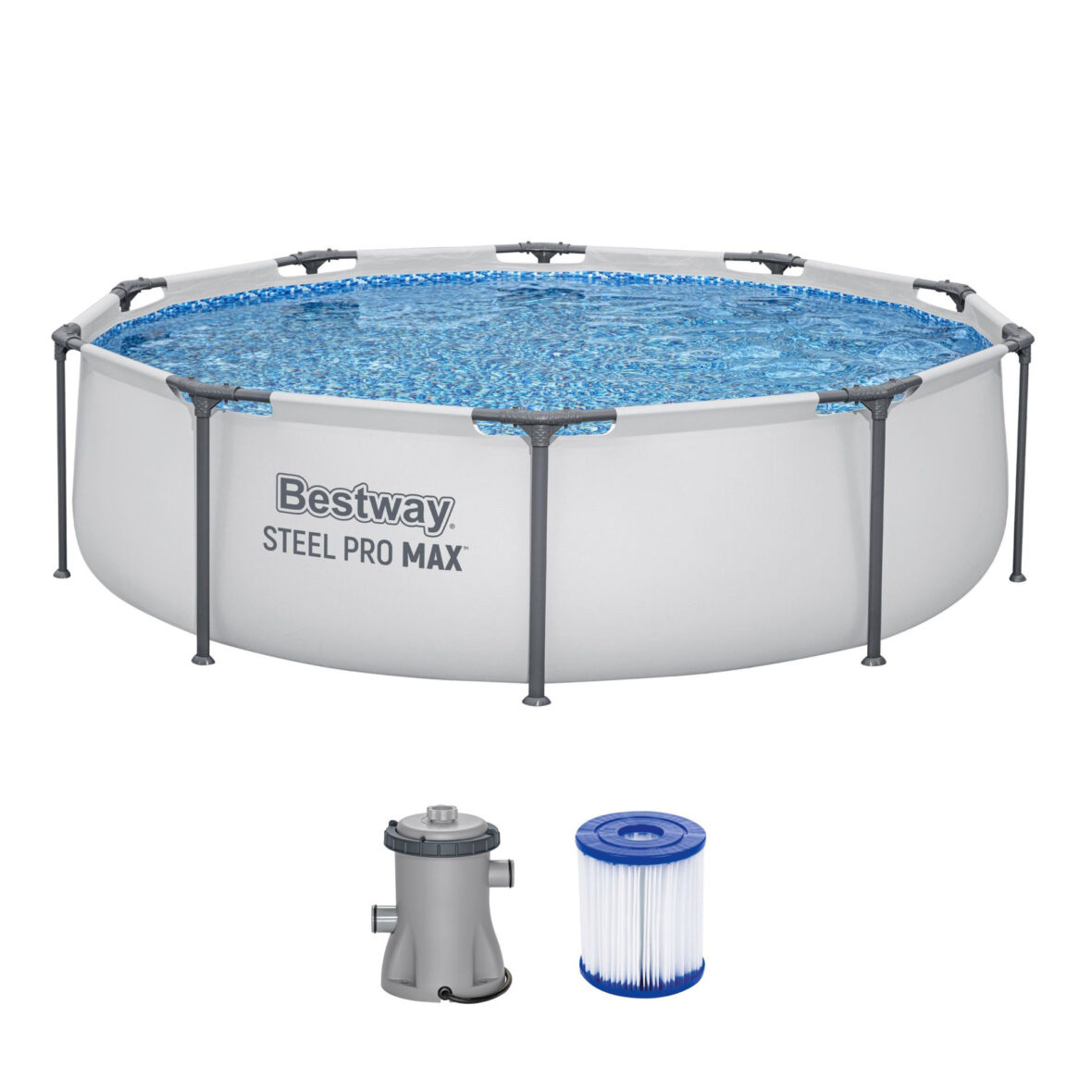 Каркасний басейн Bestway 56408, розмір 305 x 76 см з фільтрувальним насосом - Фото 1