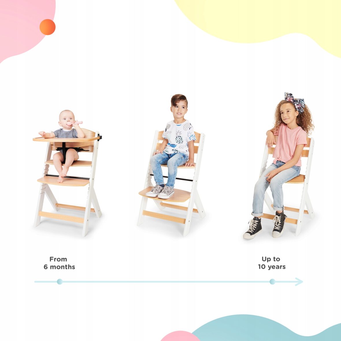Стільчик для годування KiderKraft Enock Natural Grey - Фото 7