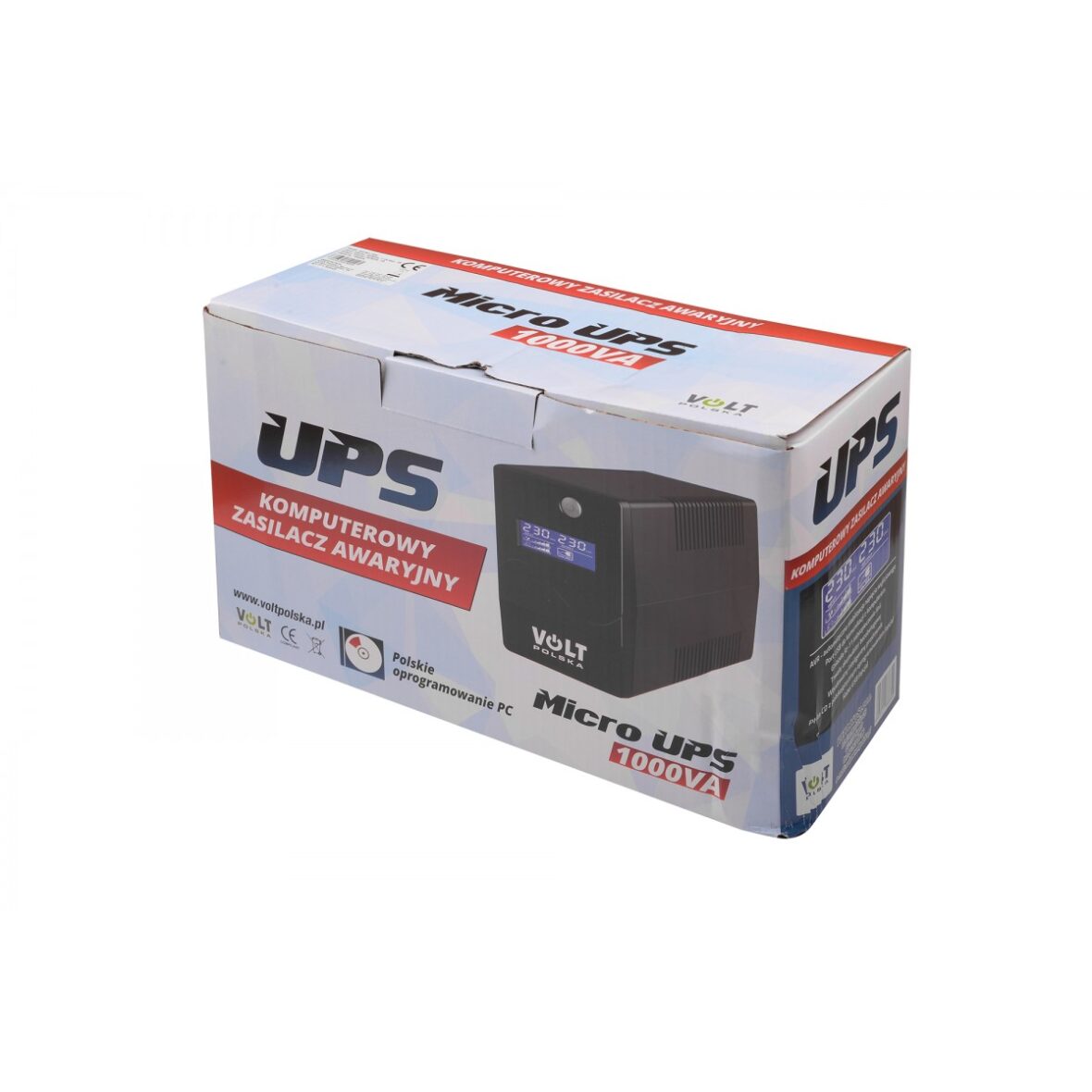 Джерело безперебійного живлення UPS VoltPolska 1000VA 9Ah (600W) - Фото 2