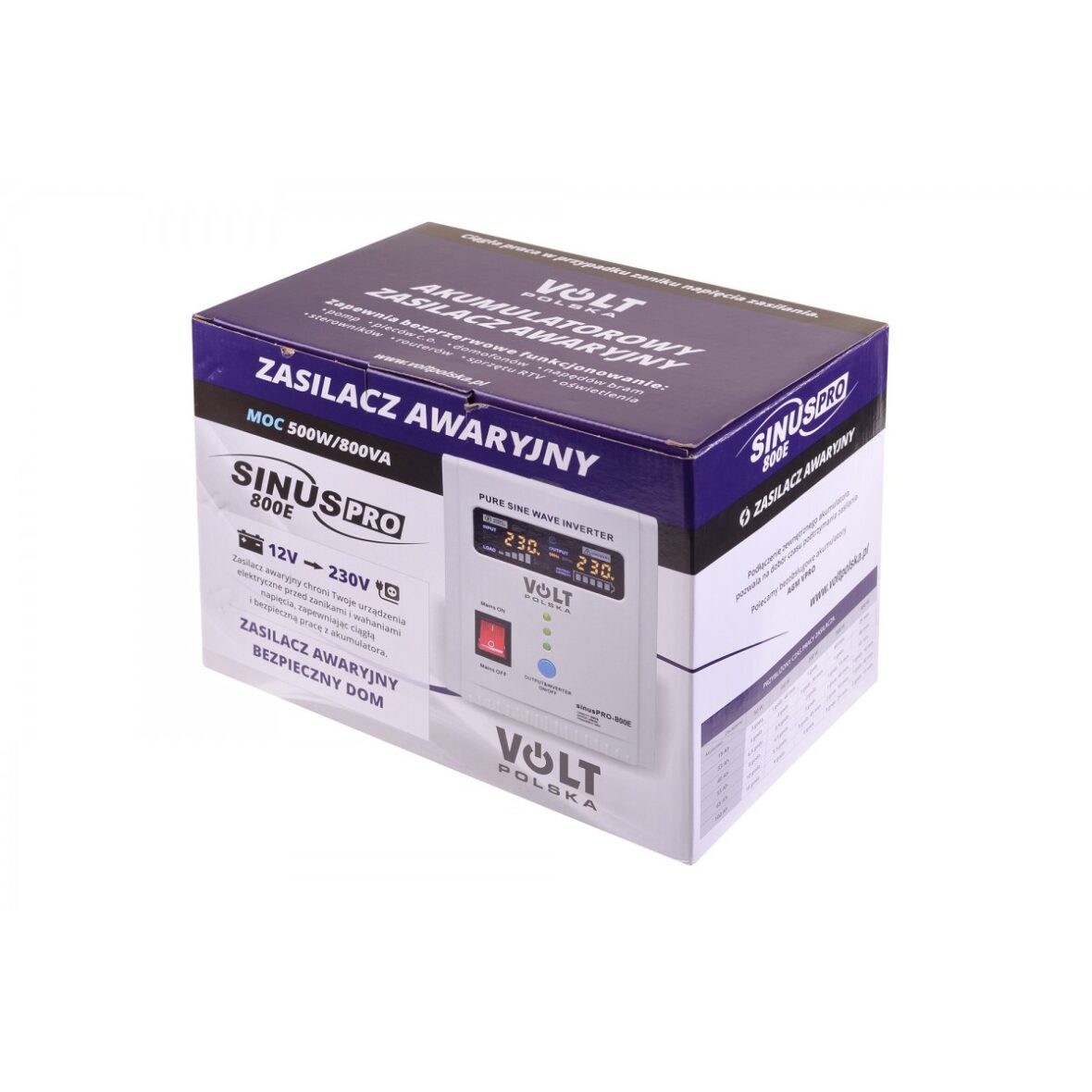 ДБЖ Перетворювач напруги Volt Polska Sinus PRO 800 E 12/230 V (500/800W) - Фото 5