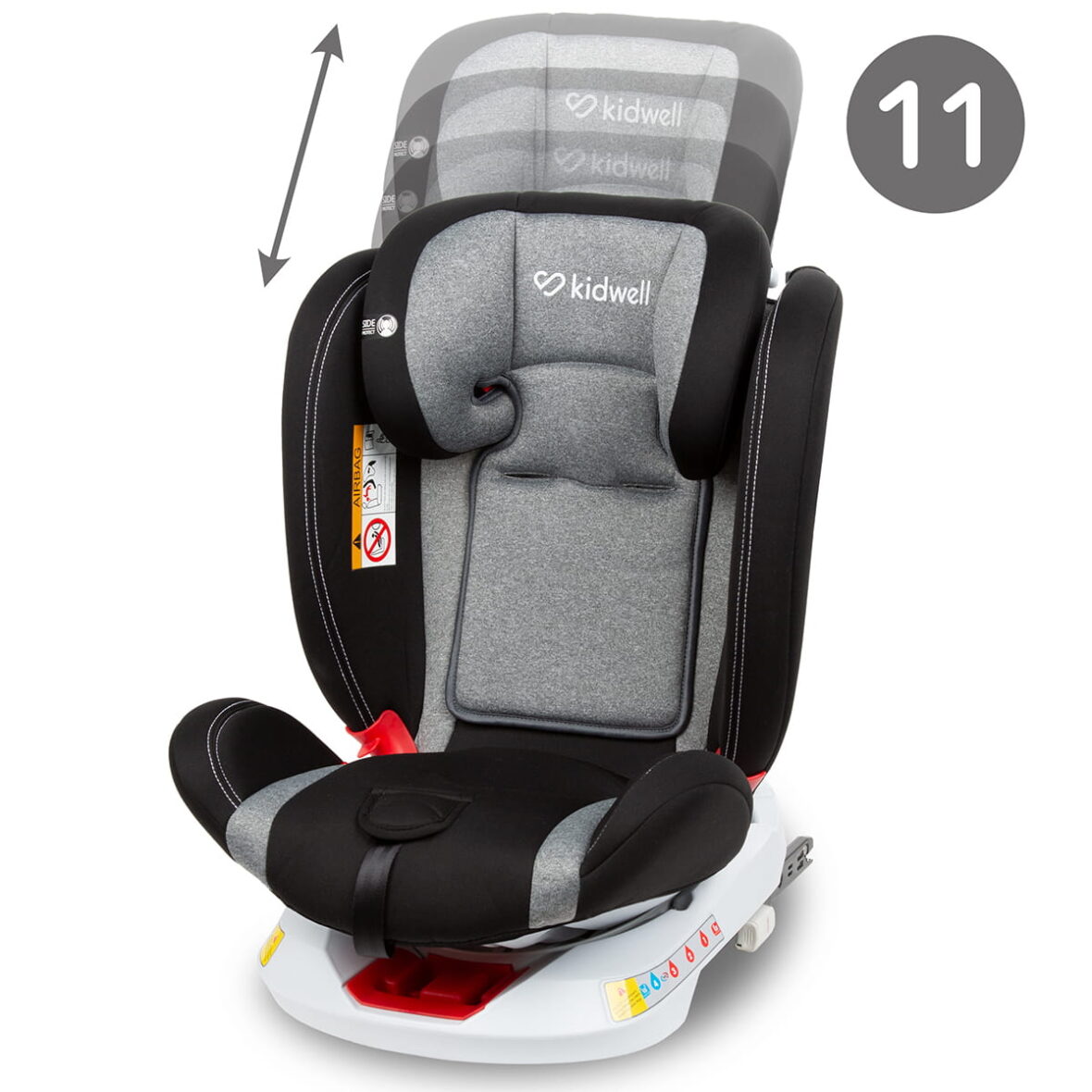 Автокрісло Kidwell ORBIT ISOFIX 0-36 kg Black - Фото 8