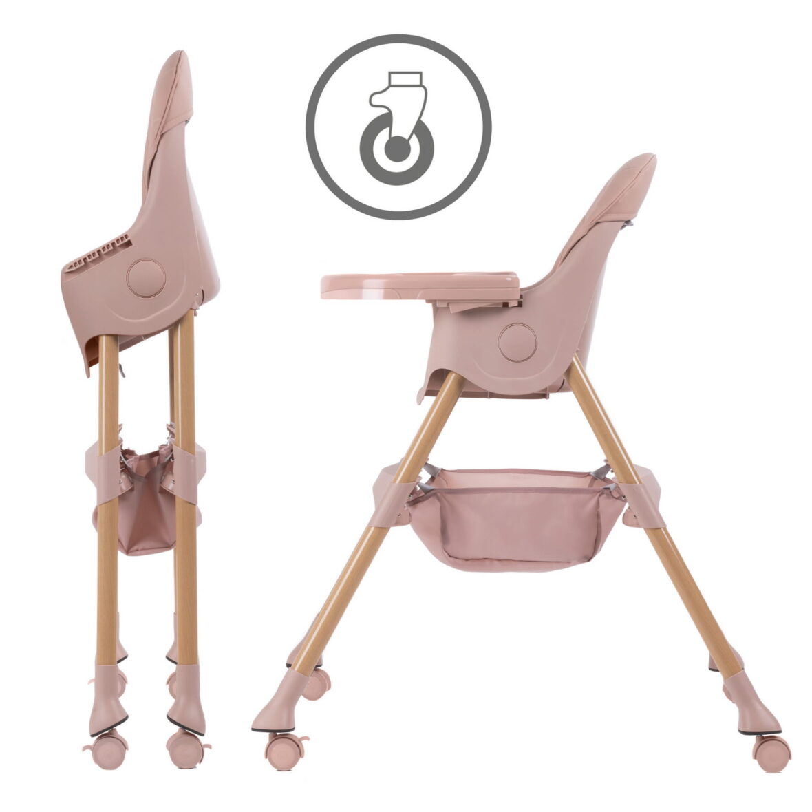 Стільчик для годування Kidwell KARIMI Pink - Фото 6