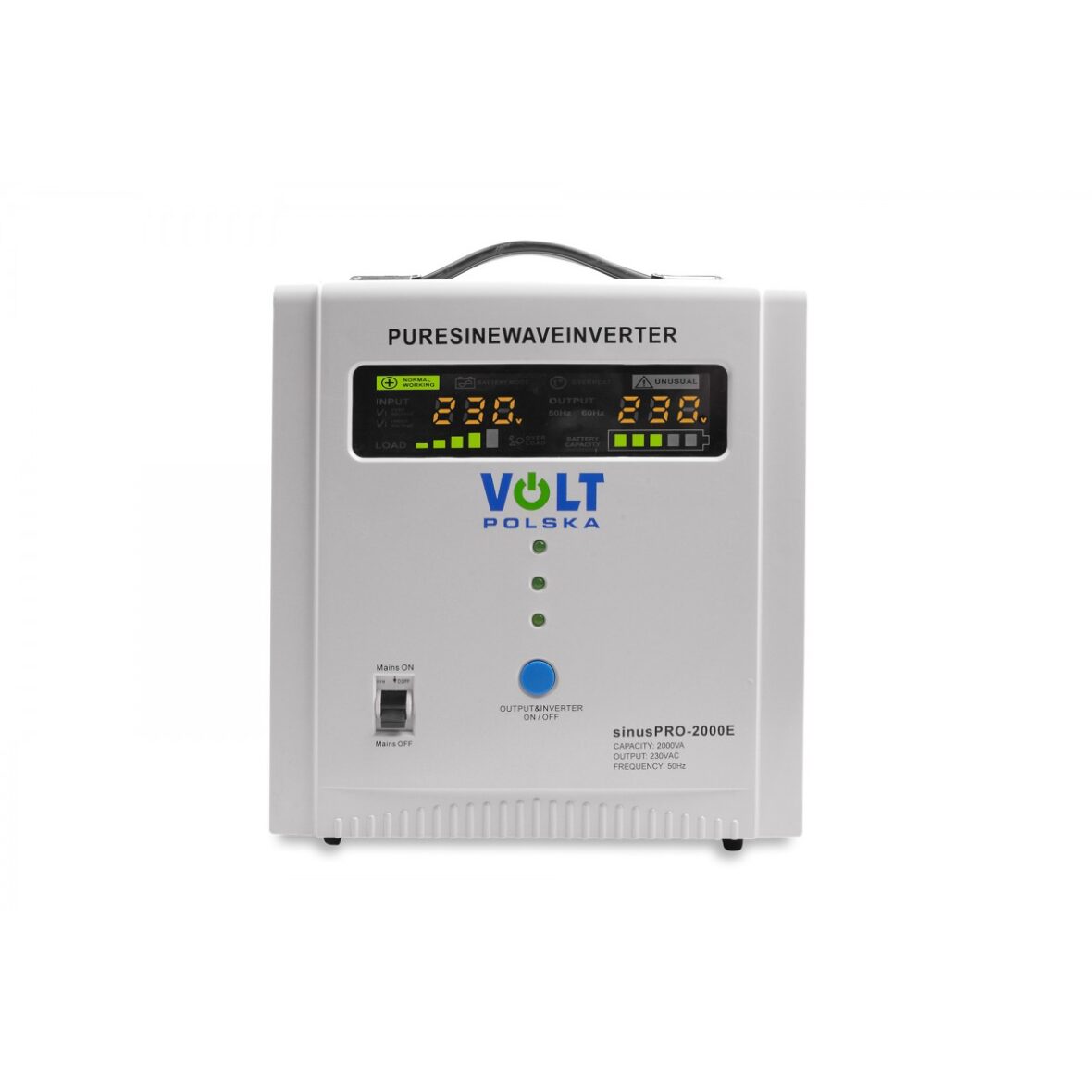 ДБЖ Перетворювач напруги Volt Polska SINUS PRO 2000 E 12/230 В (1250/2000 Вт) - Фото 2