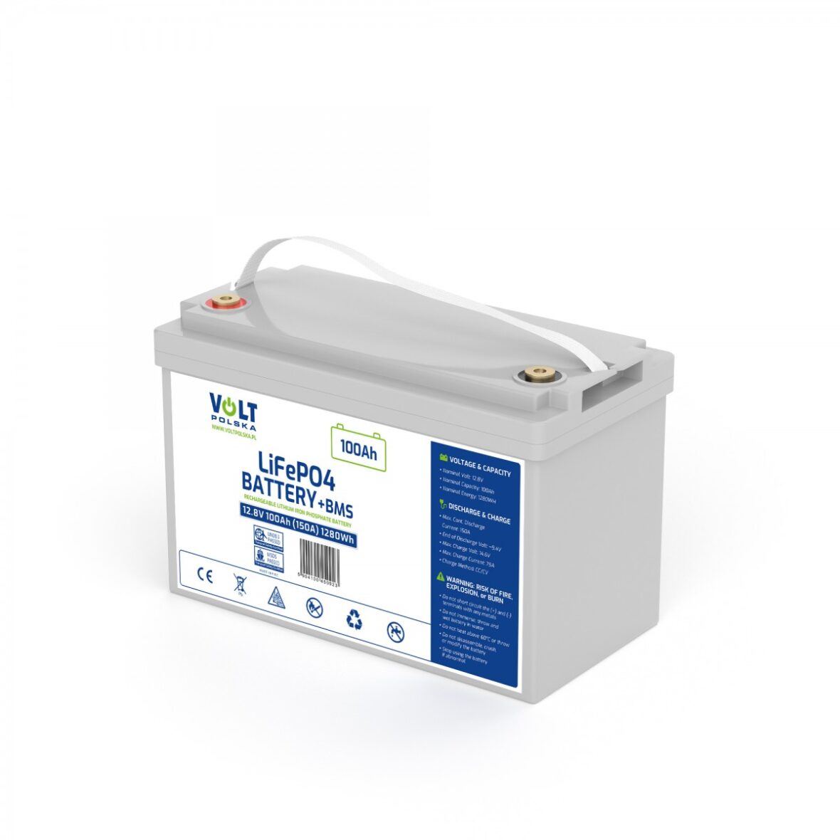 Акумуляторна батарея Volt Polska LiFePO4 12,8 V 100 Ah (150 А) + BMS - Фото 1