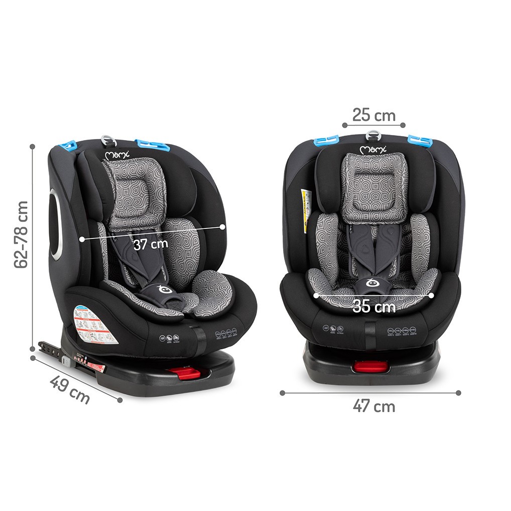 Автокрісло MoMi Tordi ISOFIX 0-36kg Black - Фото 12