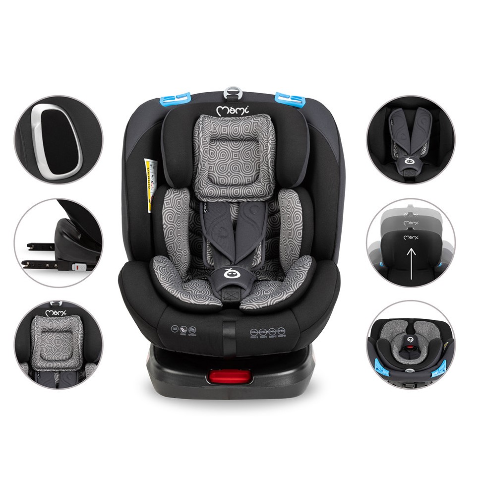 Автокрісло MoMi Tordi ISOFIX 0-36kg Black - Фото 14