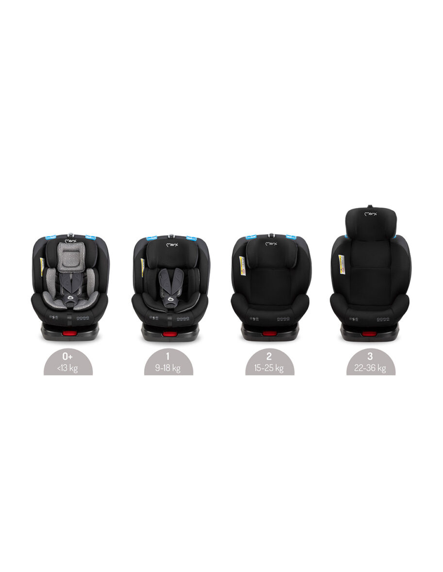 Автокрісло MoMi Tordi ISOFIX 0-36kg Black - Фото 3
