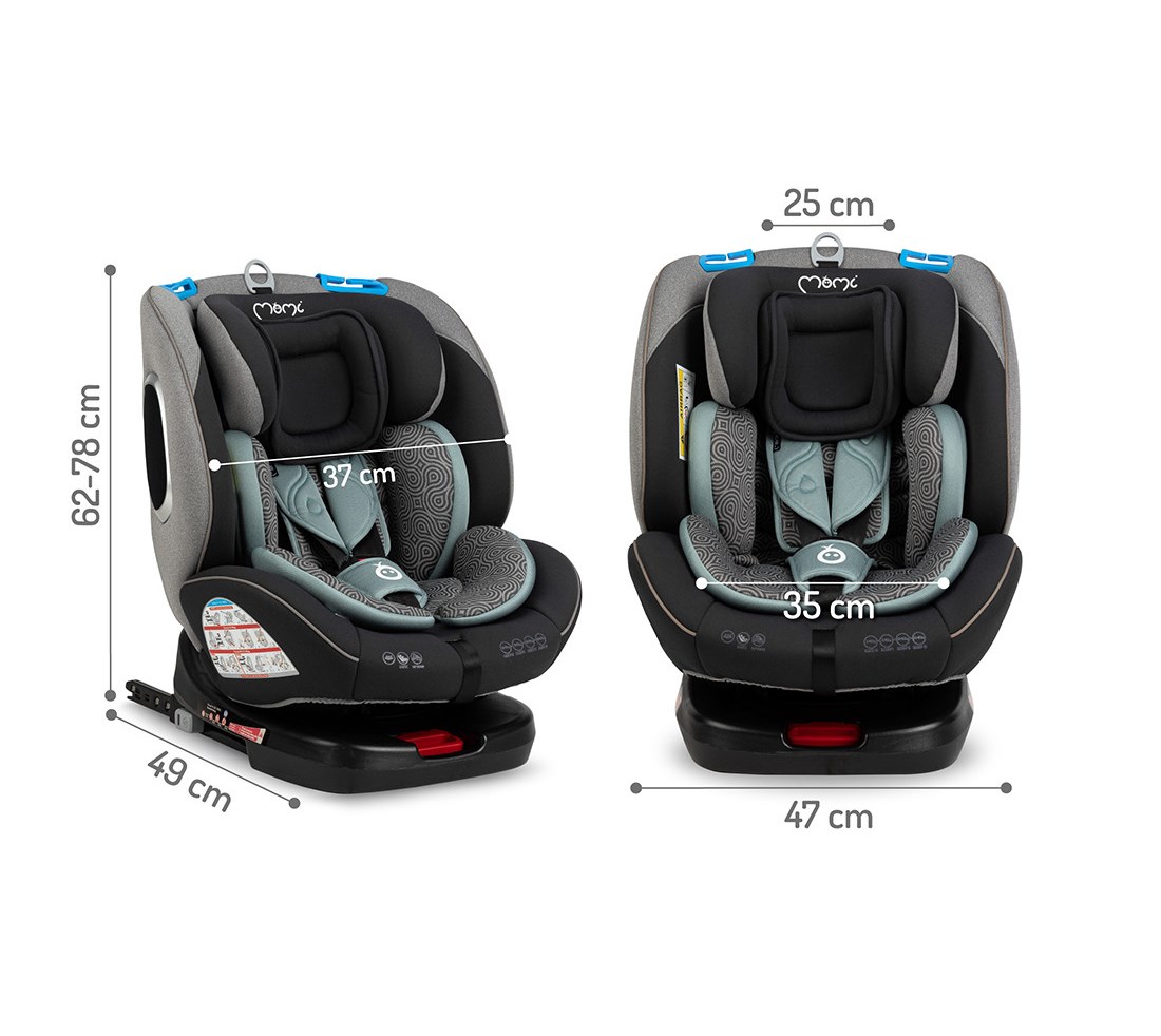 Автокрісло MoMi Tordi ISOFIX 0-36kg Turquoise - Фото 4