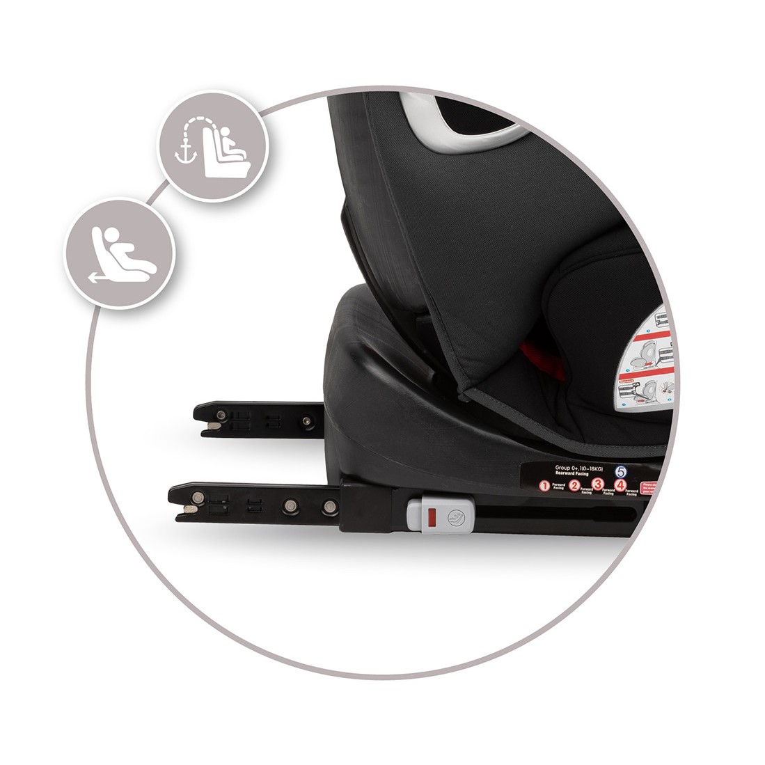 Автокрісло MoMi Tordi ISOFIX 0-36kg Black - Фото 13