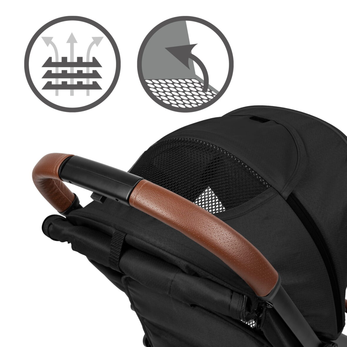 Прогулянкова коляска Kidwell COLMER Jet Black - Фото 6
