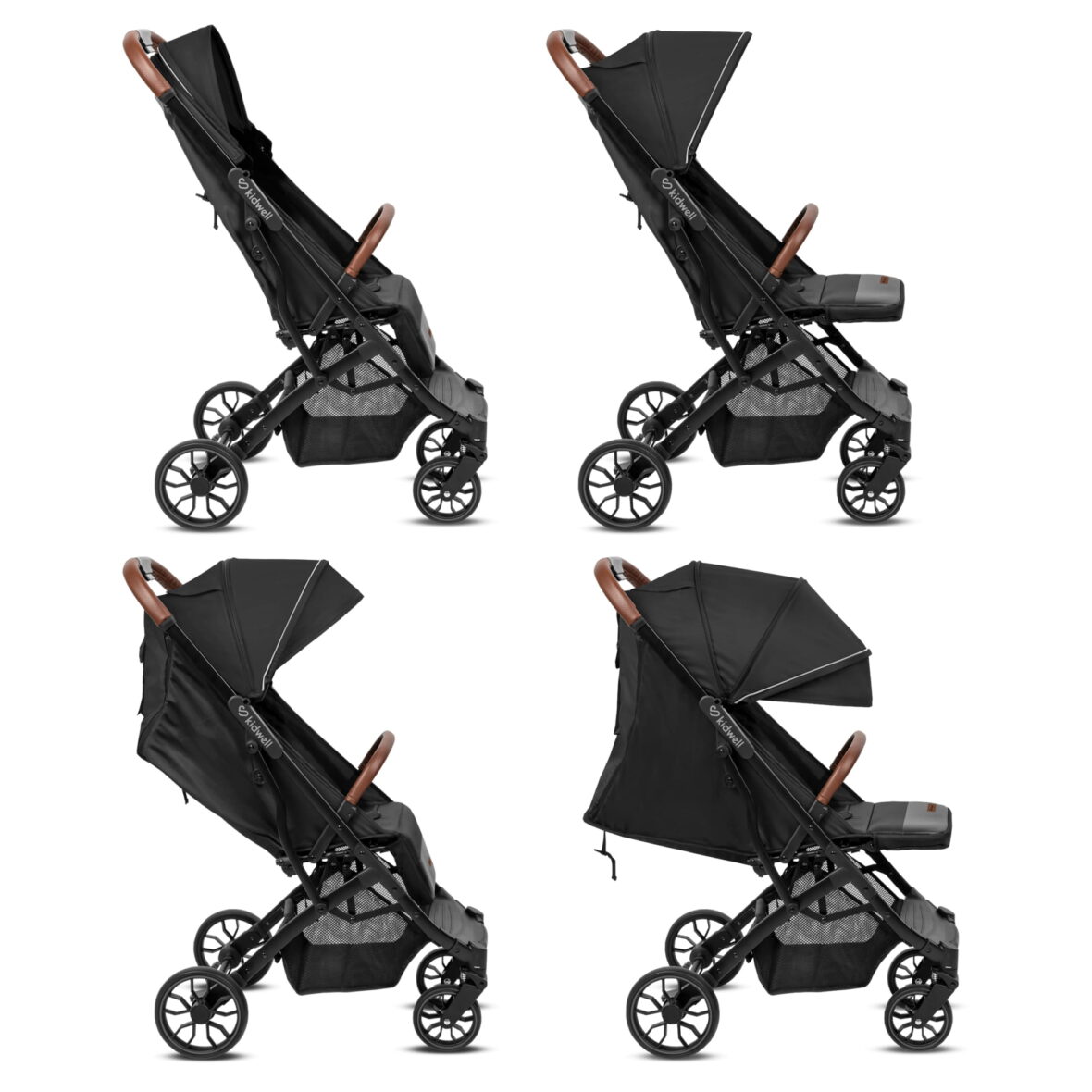 Прогулянкова коляска Kidwell COLMER Jet Black - Фото 9