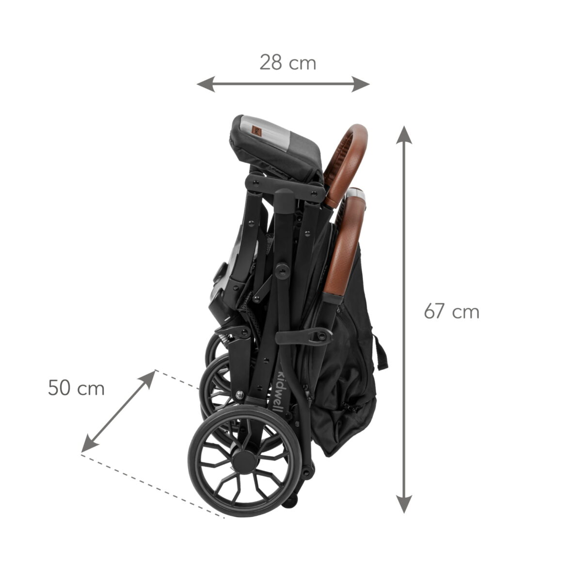 Прогулянкова коляска Kidwell COLMER Jet Black - Фото 11