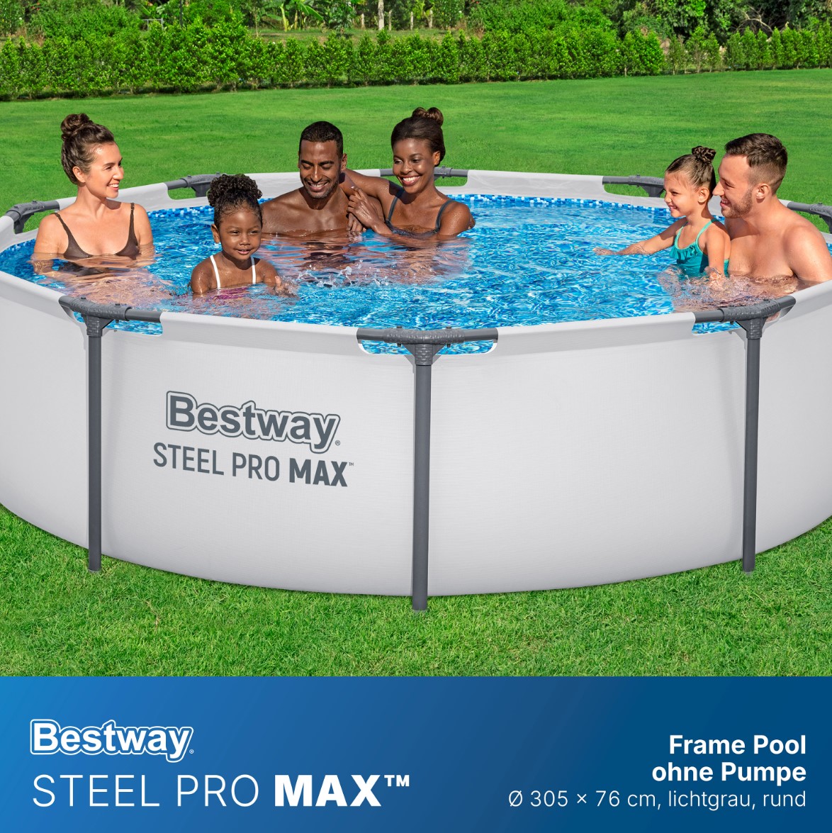 Каркасний басейн Bestway 56406 Steel Pro MAX, розмір 305 x 76 см - Фото 4