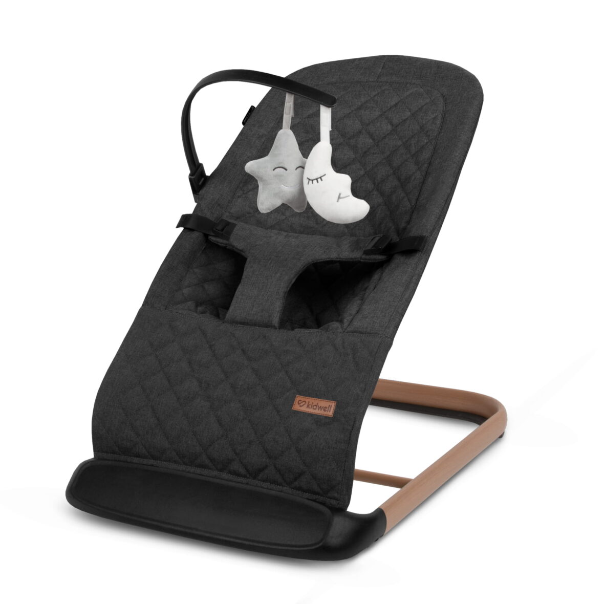 Крісло-гойдалка Kidwell LARO Black/Wooden - Фото 1
