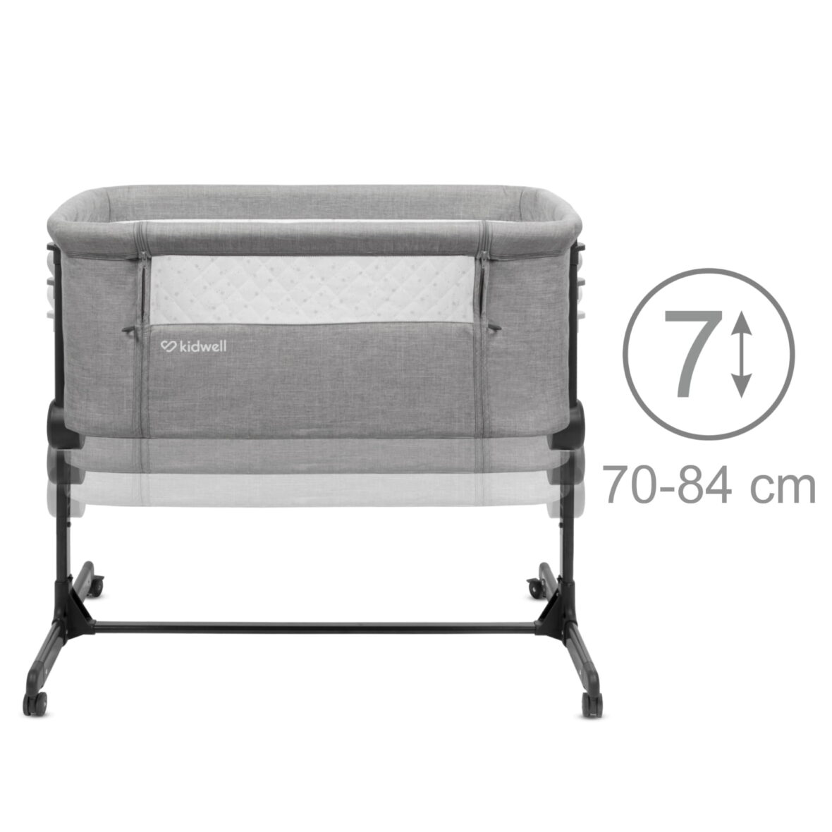 Приставне ліжечко Kidwell Snuzzy  Light Grey - Фото 4
