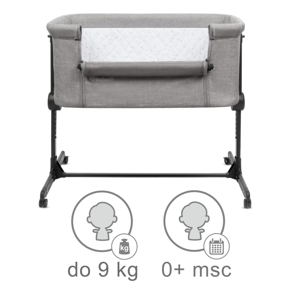 Приставне ліжечко Kidwell Snuzzy  Light Grey - Фото 6