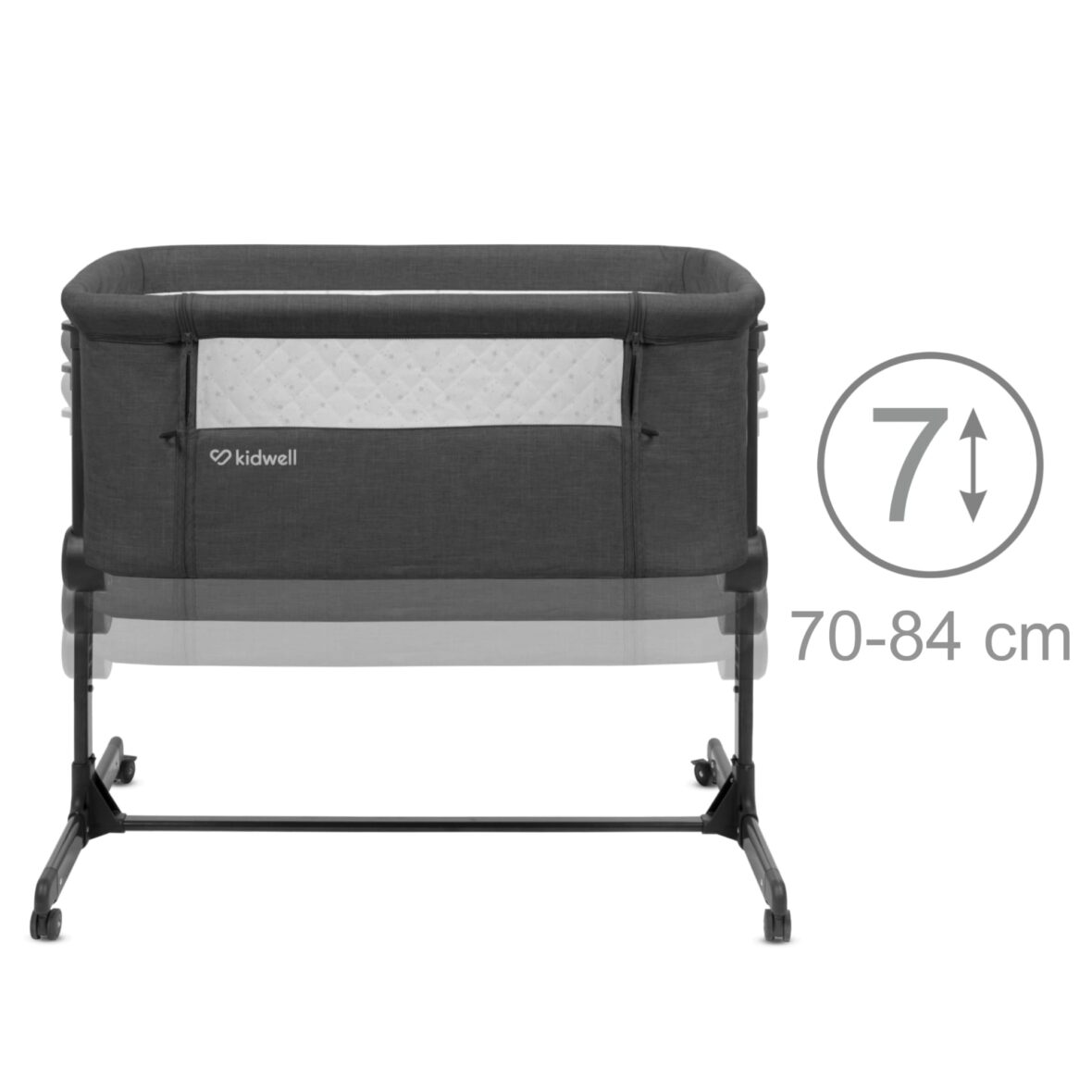 Приставне ліжечко Kidwell Snuzzy Dark Grey - Фото 6