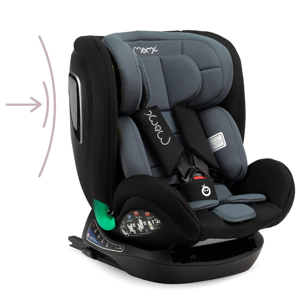 Автокрісло MoMi URSO I-Size 0-36kg Black - Фото 2