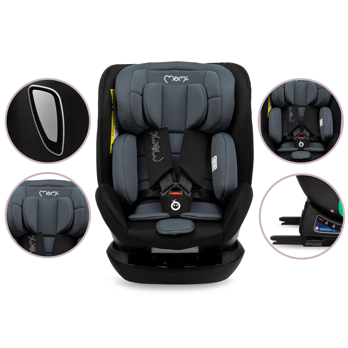 Автокрісло MoMi URSO I-Size 0-36kg Black - Фото 11