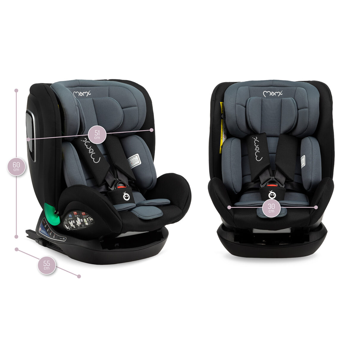 Автокрісло MoMi URSO I-Size 0-36kg Black - Фото 8