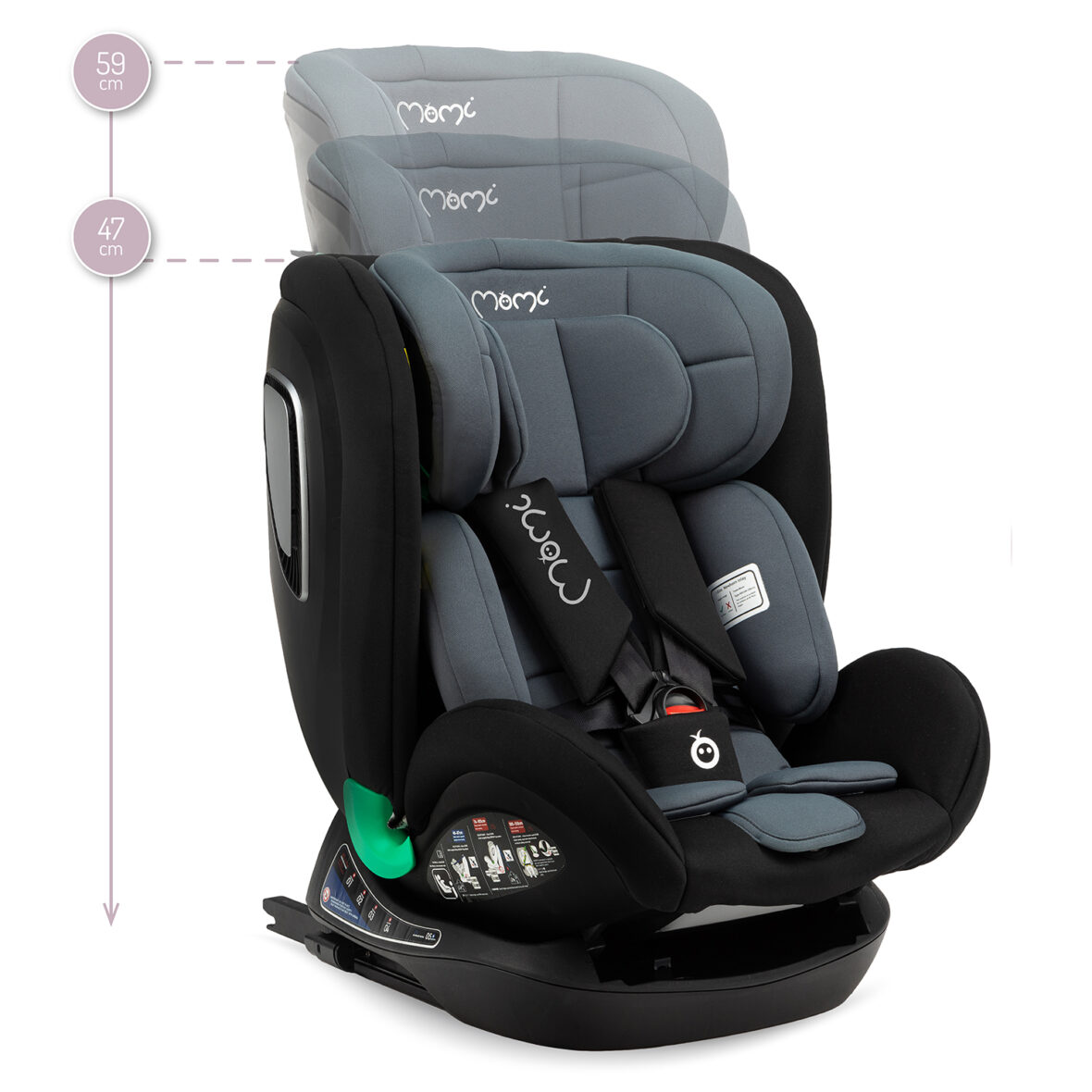 Автокрісло MoMi URSO I-Size 0-36kg Black - Фото 7