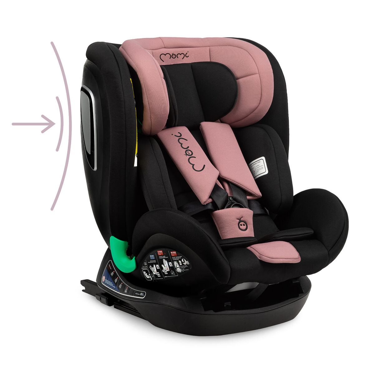 Автокрісло MoMi URSO I-Size 0-36kg Pink - Фото 3