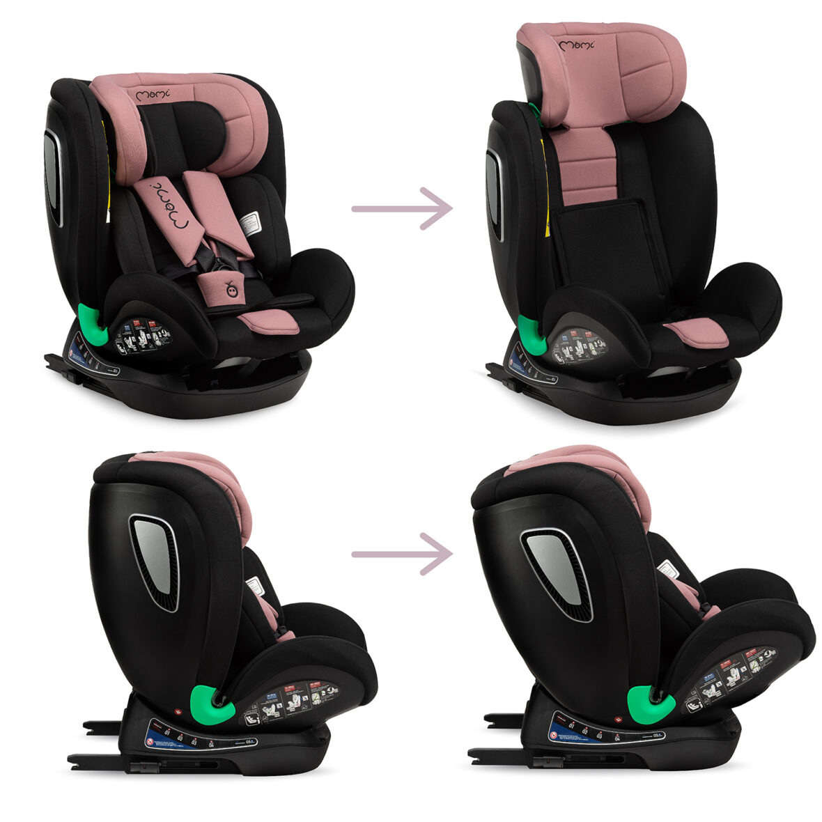 Автокрісло MoMi URSO I-Size 0-36kg Pink - Фото 9