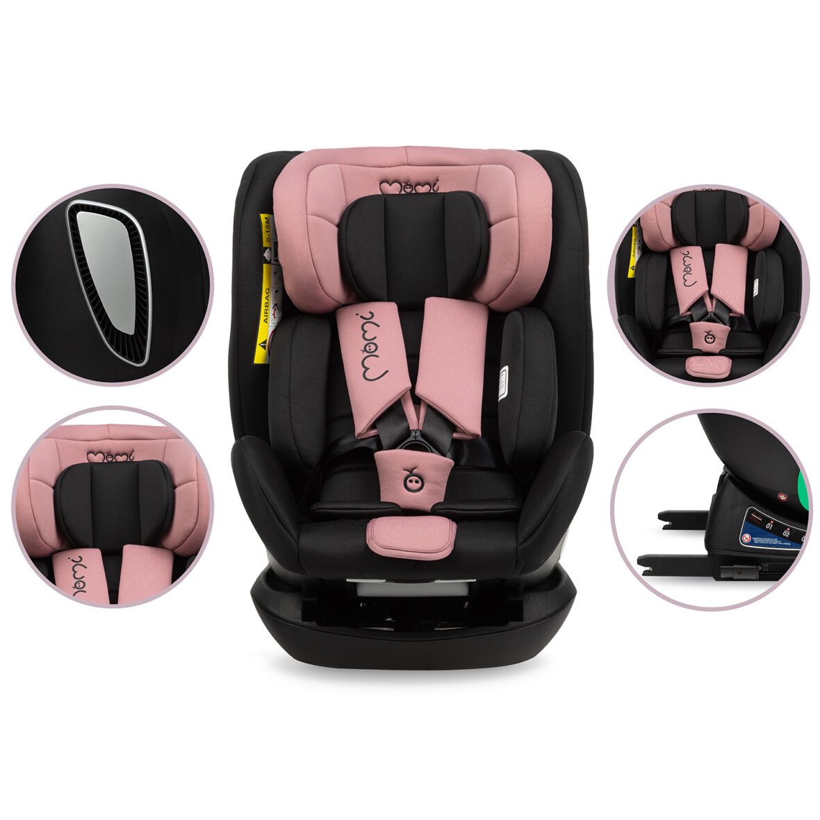 Автокрісло MoMi URSO I-Size 0-36kg Pink - Фото 8