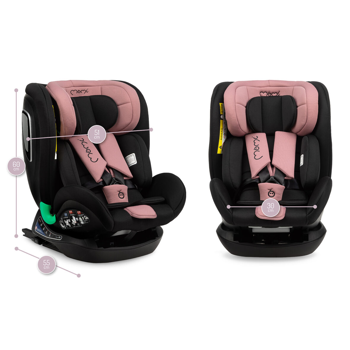 Автокрісло MoMi URSO I-Size 0-36kg Pink - Фото 6