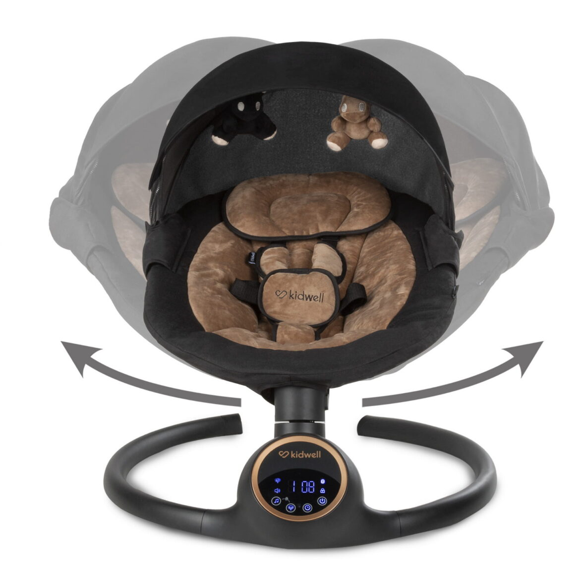 Закачуючий центр Kidwell 2в1 REVE Black/Gold - Фото 4