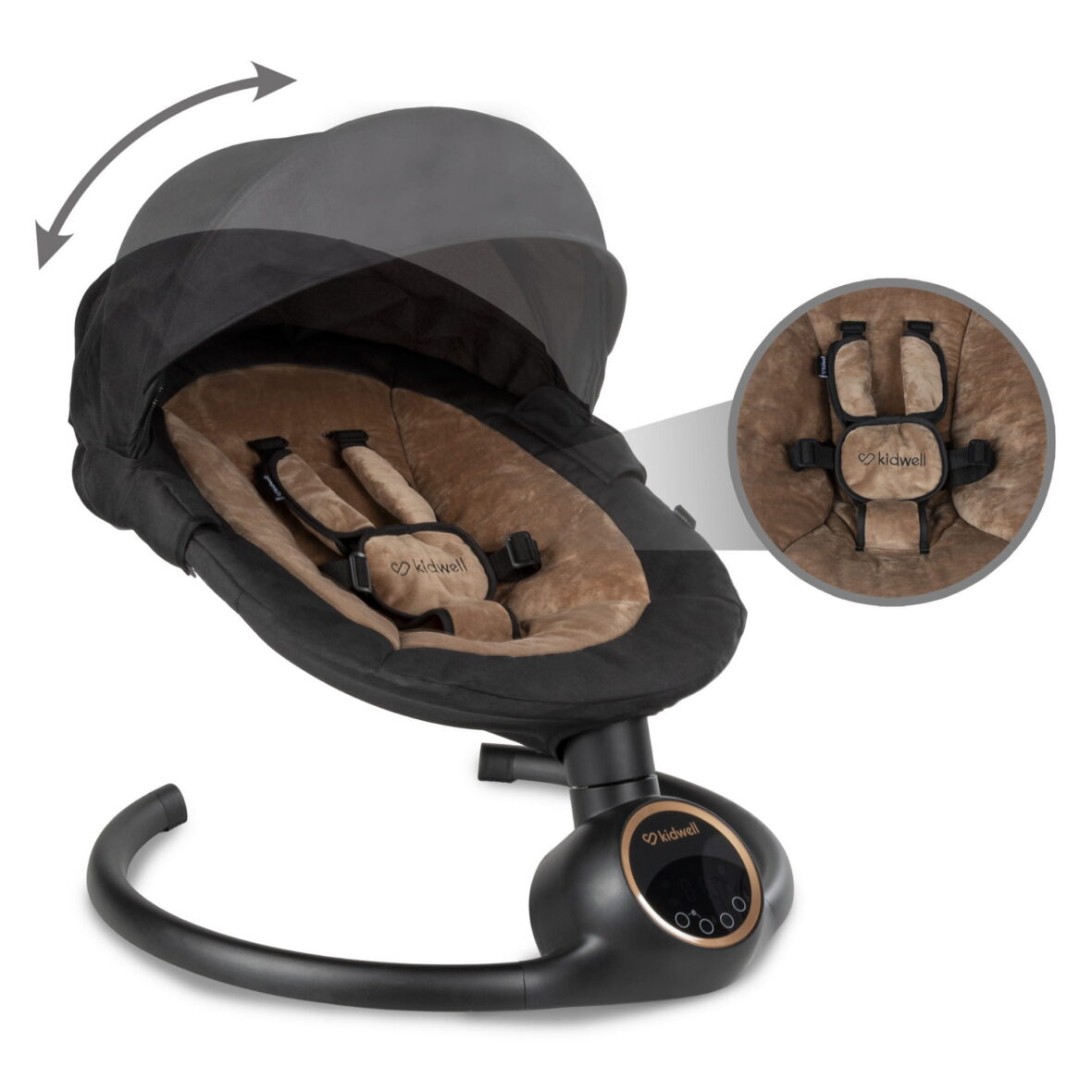 Закачуючий центр Kidwell 2в1 REVE Black/Gold - Фото 5