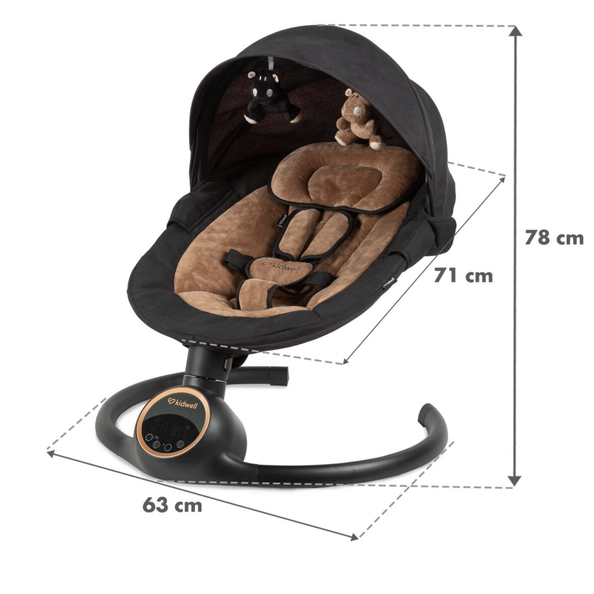 Закачуючий центр Kidwell 2в1 REVE Black/Gold - Фото 10