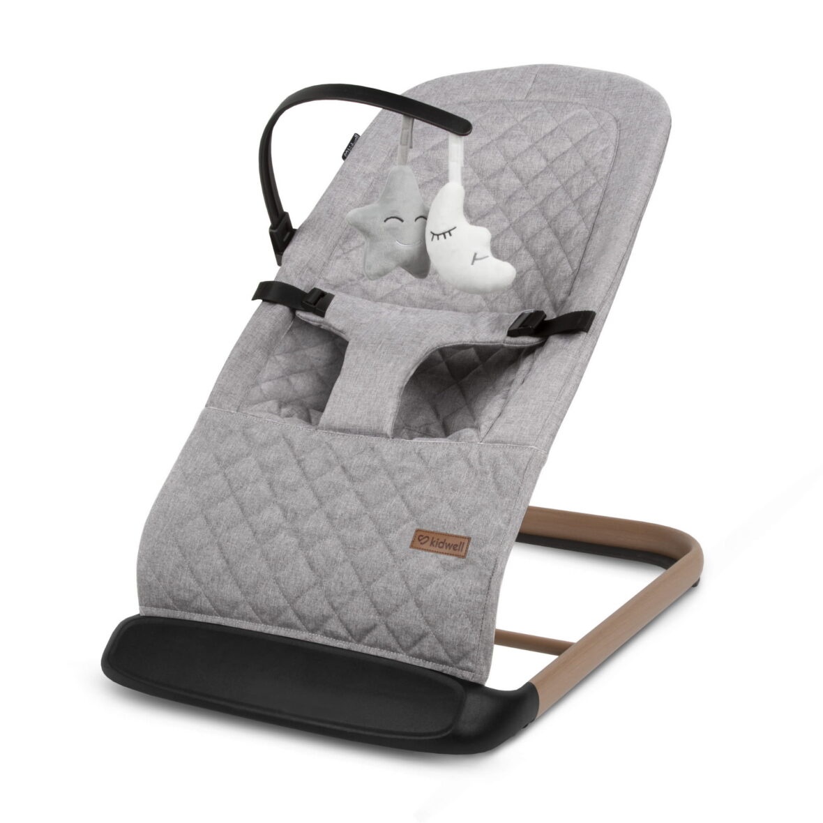 Крісло-гойдалка Kidwell LARO Full Grey/Wooden - Фото 1