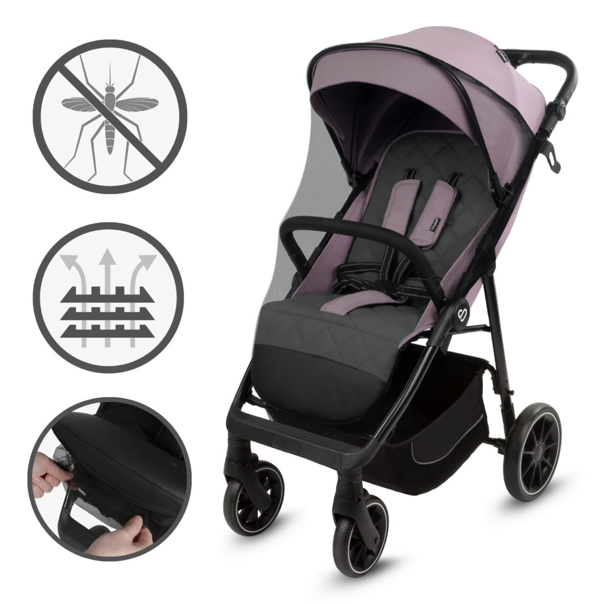 Прогулянкова коляска Kidwell ENZO Pink - Фото 6