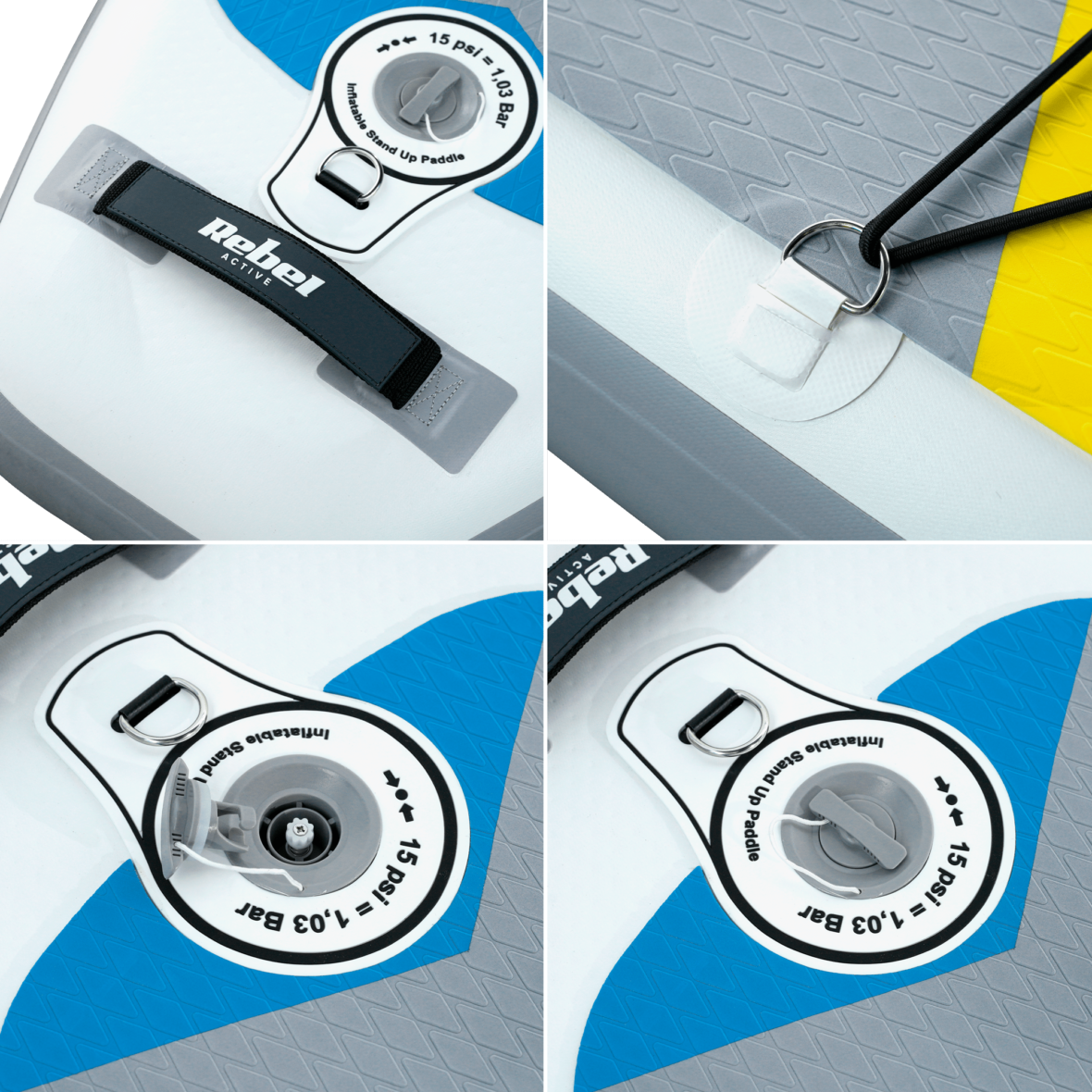 SUP дошка 350см Rebel ACTIVE з аксесуарами сапборд 150 кг 350 x 81 х 15 см White - Фото 9