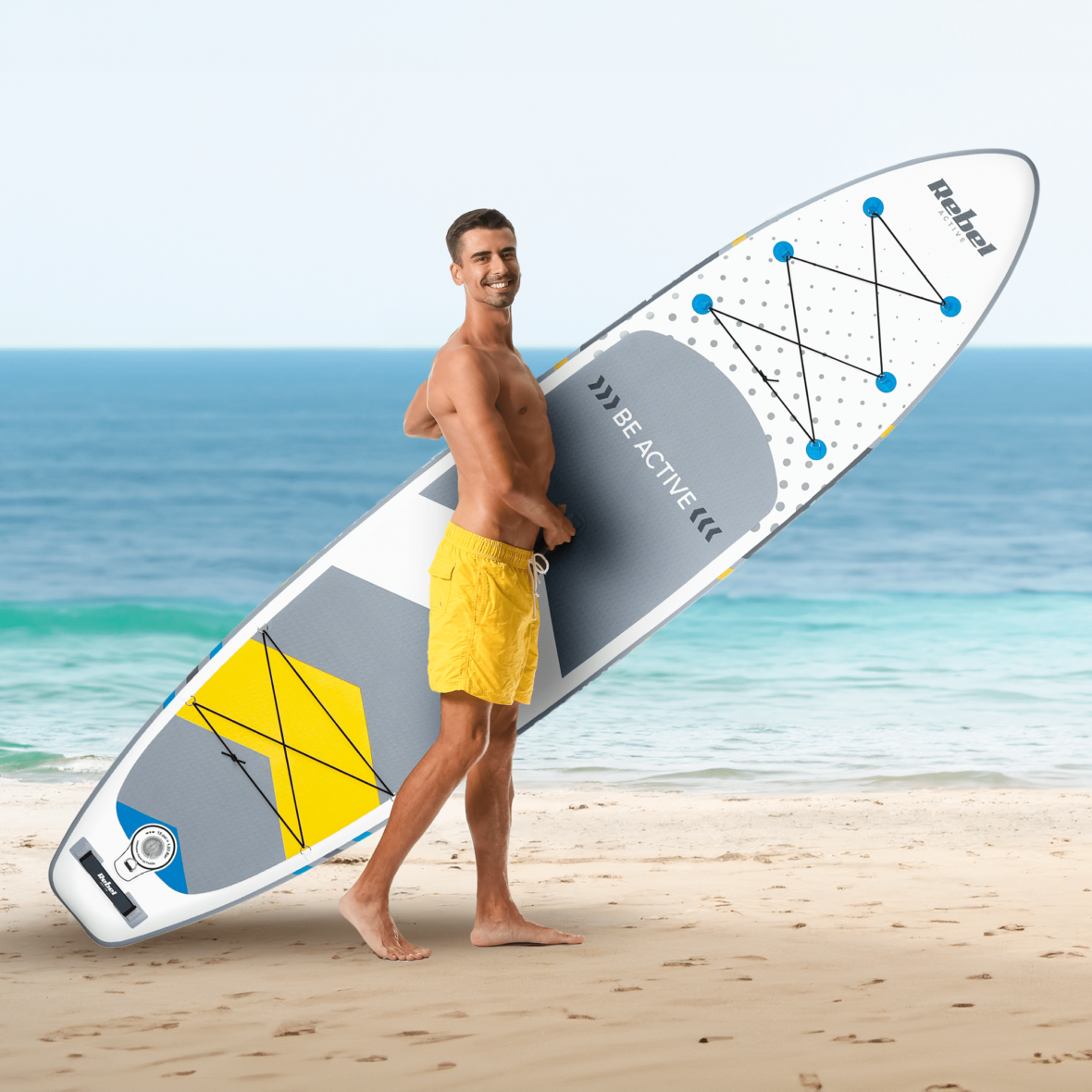 SUP дошка 350см Rebel ACTIVE з аксесуарами сапборд 150 кг 350 x 81 х 15 см White - Фото 12