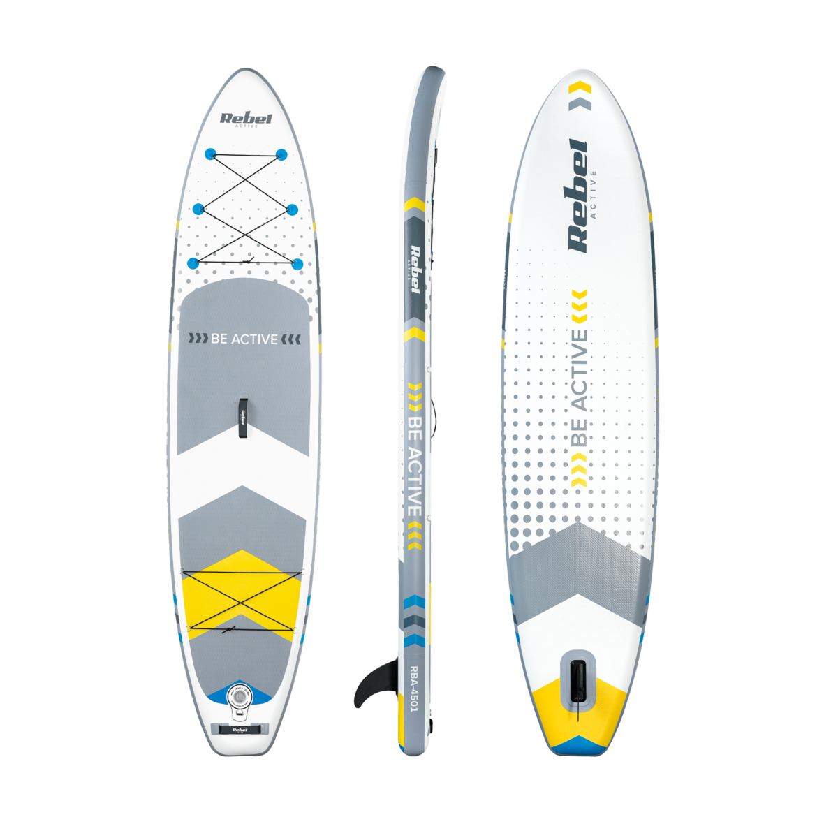 SUP дошка 350см Rebel ACTIVE RBA-4501-WH з аксесуарами сапборд 170 кг 350 x 81 х 15 см White - Фото 2