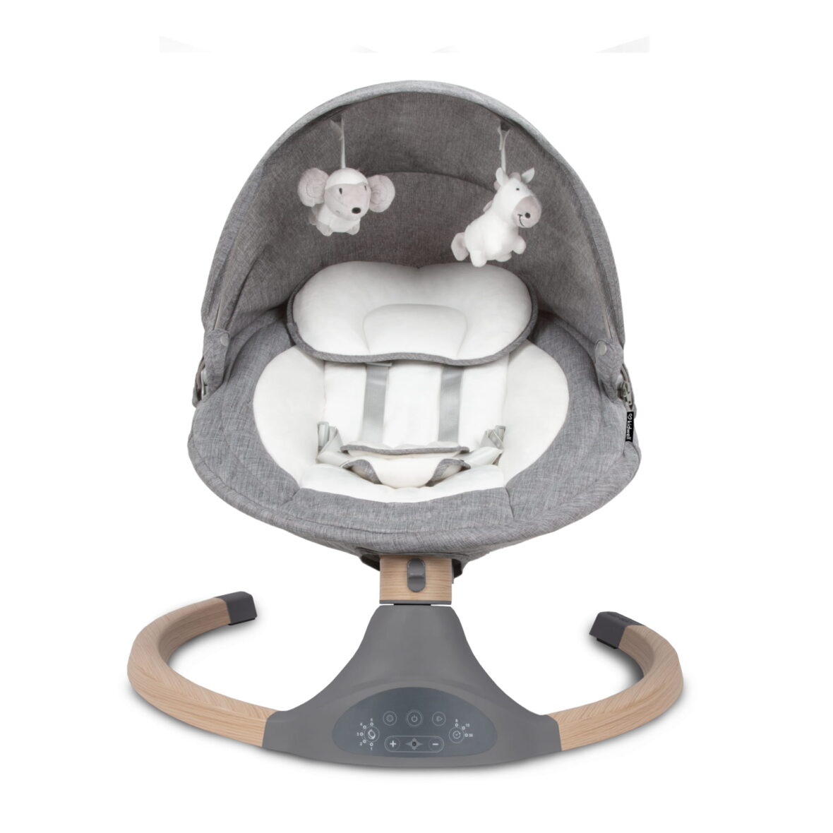 Шезлонг-гойдалка 2в1 Kidwell LUXI Dark Melange/Wooden - Фото 7