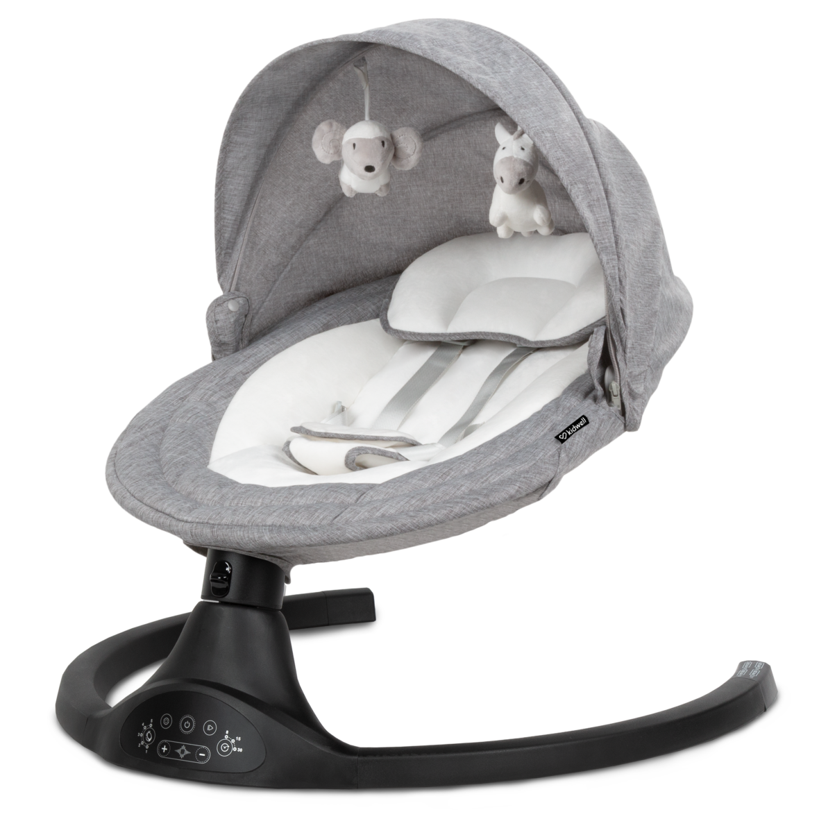 Шезлонг-гойдалка 2в1 Kidwell LUXI Dark Melange/Black - Фото 8