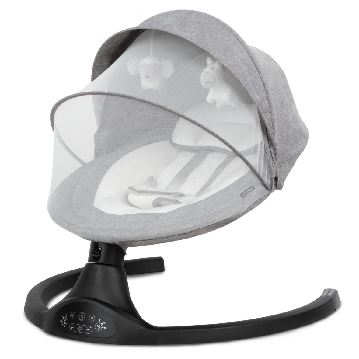 Шезлонг-гойдалка 2в1 Kidwell LUXI Dark Melange/Black - Фото 10