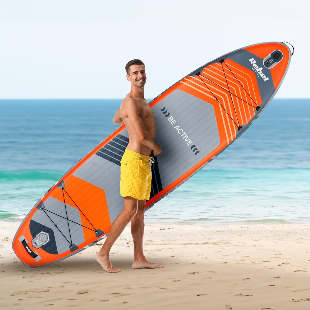 SUP дошка 335 см Rebel ACTIVE RBA-4507-OR із аксесуарами сапборд 170 кг 335 x 84 х 15 см Orange - Фото 3