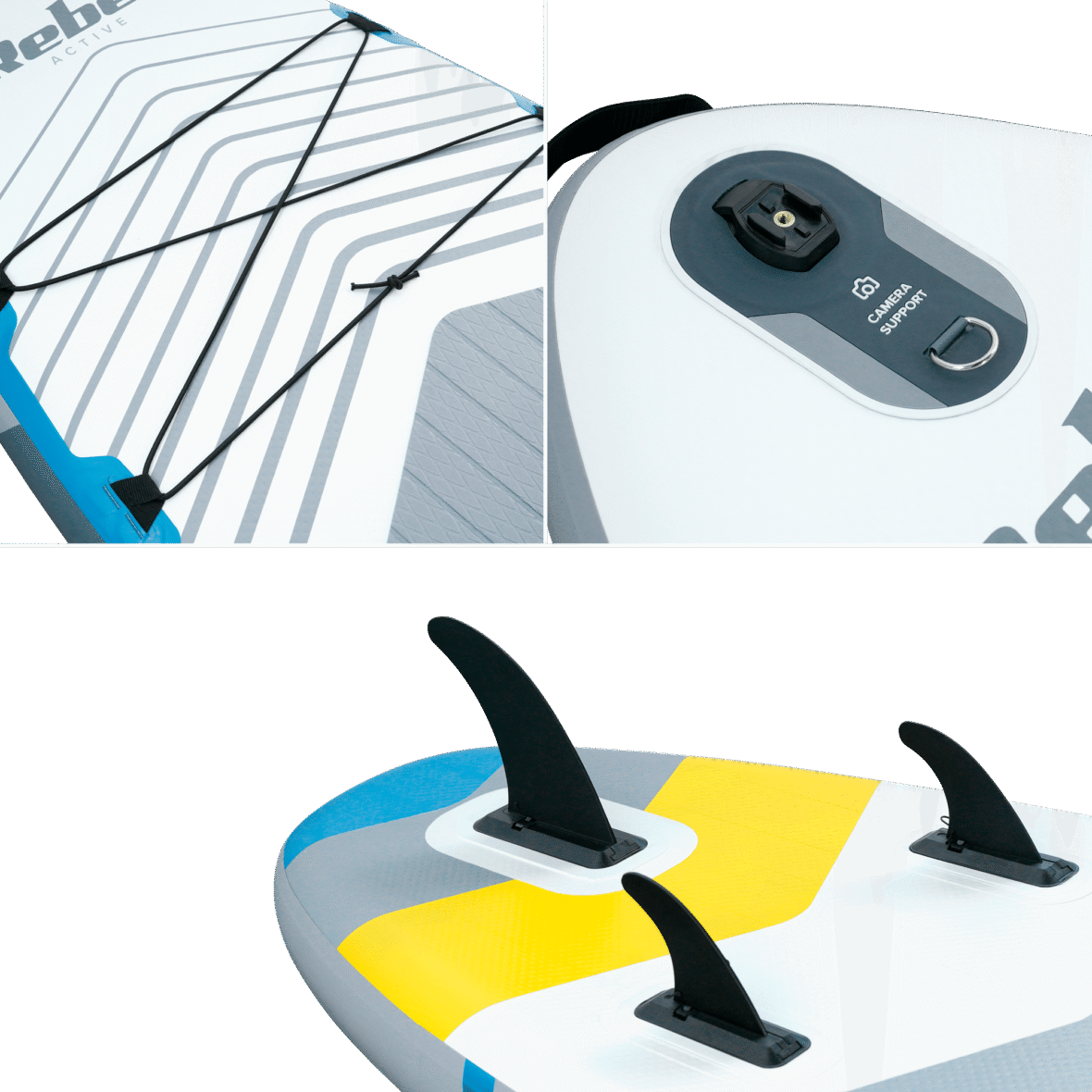 SUP дошка 350см Rebel ACTIVE RBA-4507-WH із аксесуарами сапборд 170 кг 335 x 84 х 15 см White - Фото 6