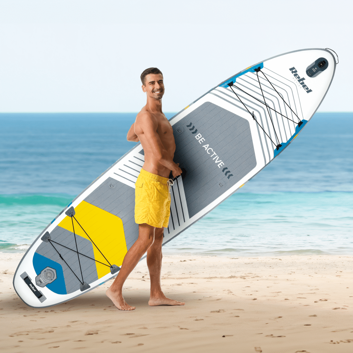 SUP дошка 335 см Rebel ACTIVE RBA-4507-WH із аксесуарами сапборд 170 кг 335 x 84 х 15 см White - Фото 2