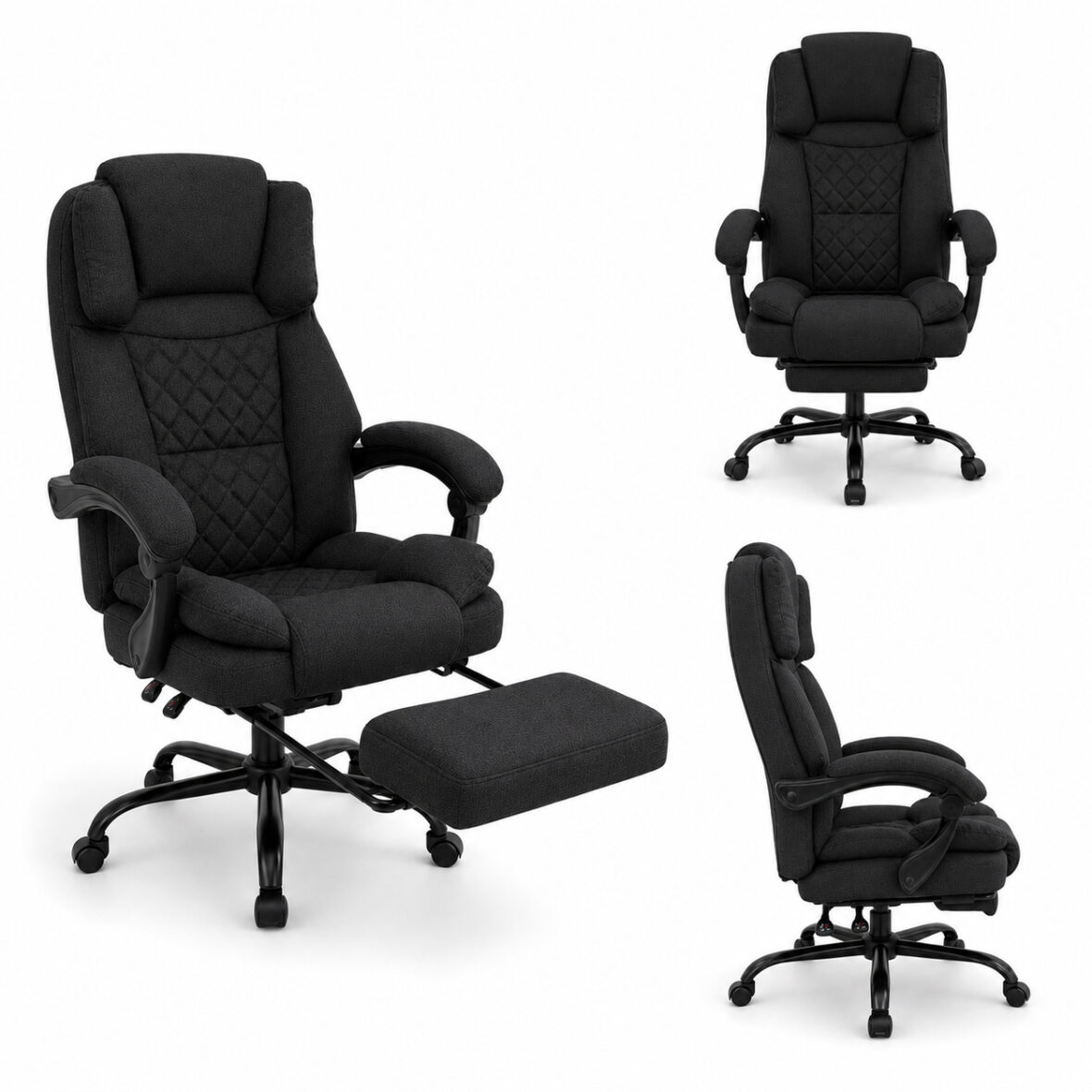 Офісне крісло з тканини Hanert Softline Black - Фото 1