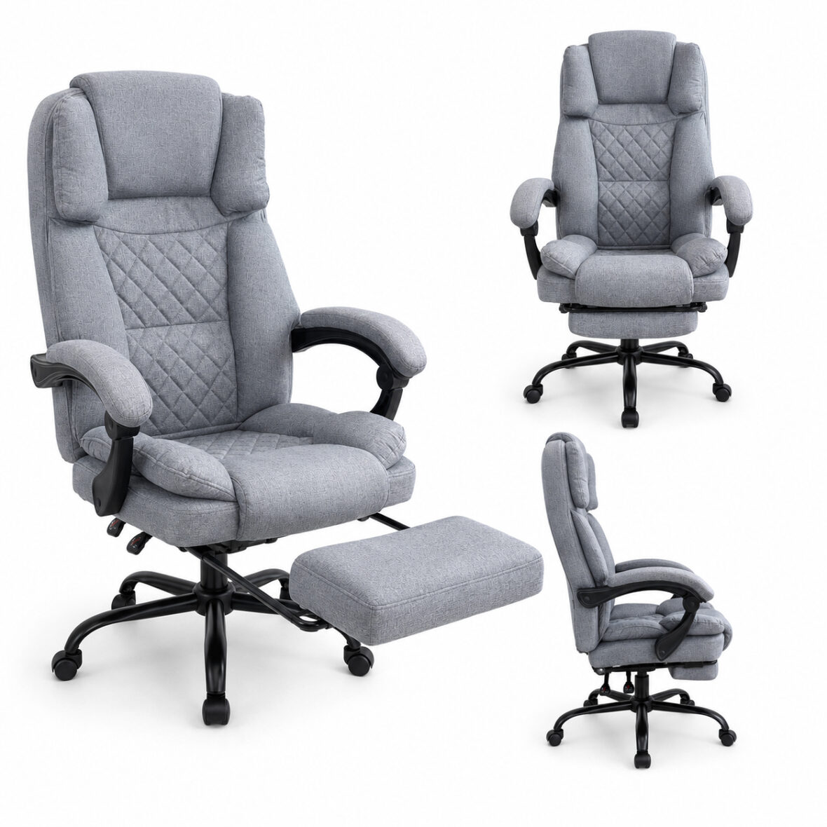 Офісне крісло з тканини Hanert Softline Grey - Фото 1