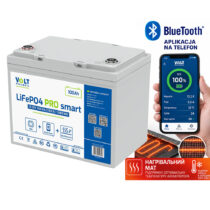 Акумуляторна батарея Volt Polska LiFePO4 PRO SMART 12,8V 100 Ah (150A) BlueTooth + нагрівальний мат